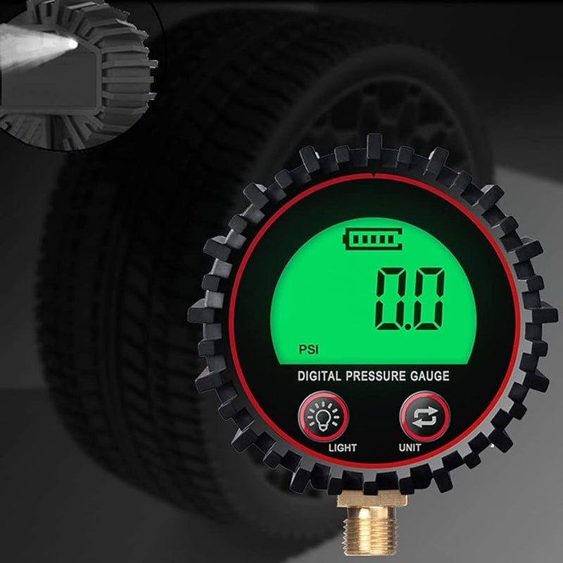 Digital Pressure Gauge M11 Thread 255psi with Rubber Protector - Image 2